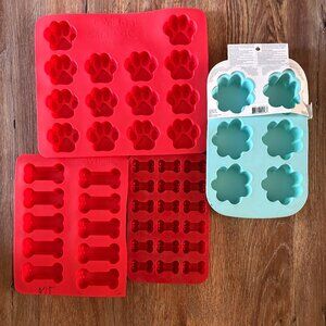 Silicone Dog Treat Molds-Set of 4-New